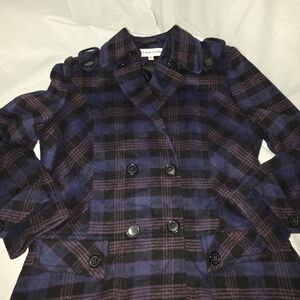 Pendleton Women's Pea Coat - Purple Plaid